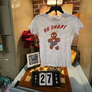 Marvel Christmas Spider-Man Snap Gingerbread Cookie T-Shirt